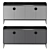 Modern Gray UNO Sideboard 3D model small image 2