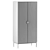 Elegant Grey Wardrobe by BraginDesign 3D model small image 7