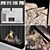 Impressive Fireplace Wall Set 3D model small image 7