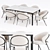 Elegant 2014 Dining Set 3D model small image 1