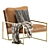 Elegant Leather Armchair - Rowen 3D model small image 1