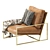 Elegant Leather Armchair - Rowen 3D model small image 3