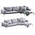 Elegant Lifesteel Sofa: Flexform 3D model small image 3