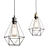 Rustic Industrial Pendant Light 3D model small image 1