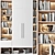 Golden Library Closet: Elegant Home Décor & Book Storage 3D model small image 3