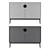 Modern Grey Chest of Drawers 3D model small image 2