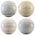 Travertine Collection: Pear, White, Gray & Beige 3D model small image 1