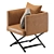 Elegant Dawson Leather Armchair 3D model small image 3