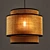 Natural Raffia and Rattan Lampshade 3D model small image 4