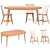 Deauville Extendable Oak Dining Table & Chairs 3D model small image 1