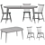 Deauville Extendable Oak Dining Table & Chairs 3D model small image 2