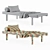 Sleek KR180 Daybed: Elegant Design & Solid Oak Structure 3D model small image 3