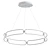 Sleek LED Wagon Wheel Chandelier 3D model small image 2