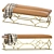 Elegant Leather Bench with Trellis Design 3D model small image 1