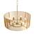 Elegant Gold Metal Pendant Light 3D model small image 1