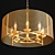 Elegant Gold Metal Pendant Light 3D model small image 2