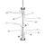 16-Light Sputnik LED Chandelier: Modern Illumination 3D model small image 1