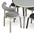 Torno: Stylish Danish Dining Set 3D model small image 2