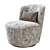 Sophisticated Swivel Chair in Bouclé 3D model small image 7