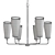 Elegant Abbott Chandelier 3D model small image 2