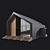Stylish Wood BarnHouse with Panoramic Windows 3D model small image 2