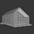 Stylish Wood BarnHouse with Panoramic Windows 3D model small image 5