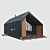 Stylish Wood BarnHouse with Panoramic Windows 3D model small image 6