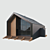 Stylish Wood BarnHouse with Panoramic Windows 3D model small image 7