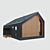Stylish Wood BarnHouse with Panoramic Windows 3D model small image 8