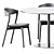 Elegant Sol D1200 Table & Tube Chair 3D model small image 3