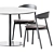 Elegant Sol D1200 Table & Tube Chair 3D model small image 4