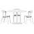 Elegant Sol D1200 Table & Tube Chair 3D model small image 6