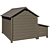 Compact Dog Shelter for Medium-sized Dogs 3D model small image 2