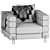 Luxury EICHHOLTZ York Boucle Armchair 3D model small image 7