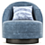 Swivel Axel Armchair: Contemporary Design, Ultimate Comfort 3D model small image 2