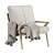 Velvet Modern Armchair: Stylish Comfort for Your Home 3D model small image 1