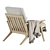 Velvet Modern Armchair: Stylish Comfort for Your Home 3D model small image 3