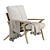 Velvet Modern Armchair: Stylish Comfort for Your Home 3D model small image 6
