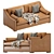 Luxe Leather Sofa: Elegant & Timeless 3D model small image 4