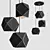 Modern NGon Pendant Light 3D model small image 1