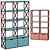 Modern Industrial Metal Rack 120cm 3D model small image 1