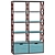 Modern Industrial Metal Rack 120cm 3D model small image 3