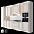 Classic Modular Kitchen: High-quality Render-ready Design 3D model small image 1