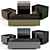 Fendi Prisme Marble Coffee Tables 3D model small image 1