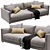 Sleek Blanche Katarina 2-Seater Sofa 3D model small image 5