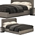 Rh Lawson Gray Bed: Sleek and Stylish Orthopedic Comfort. 3D model small image 1