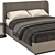 Rh Lawson Gray Bed: Sleek and Stylish Orthopedic Comfort. 3D model small image 2