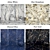 Marble Collection: Port Gold, Athos White, Dimond Blue, Star Symphony 3D model small image 2