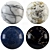 Marble Collection: Port Gold, Athos White, Dimond Blue, Star Symphony 3D model small image 6