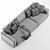 Luxurious Molteni & C Turner Sofa 3D model small image 6